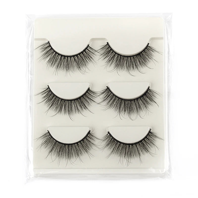 New Fox Half Eyelashes 3/10 Pairs 3D Mink Lashes Natural Eyelash Extension Cat Eye Eyelashes Makeup Tools faux Cils maquiagem - Blinksy